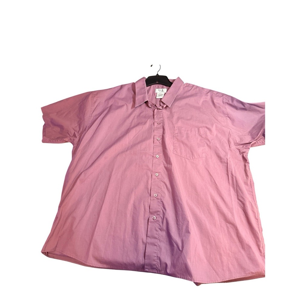 Kings Court Button Down Shirt Size 20 Short Sleeve Classic Fit